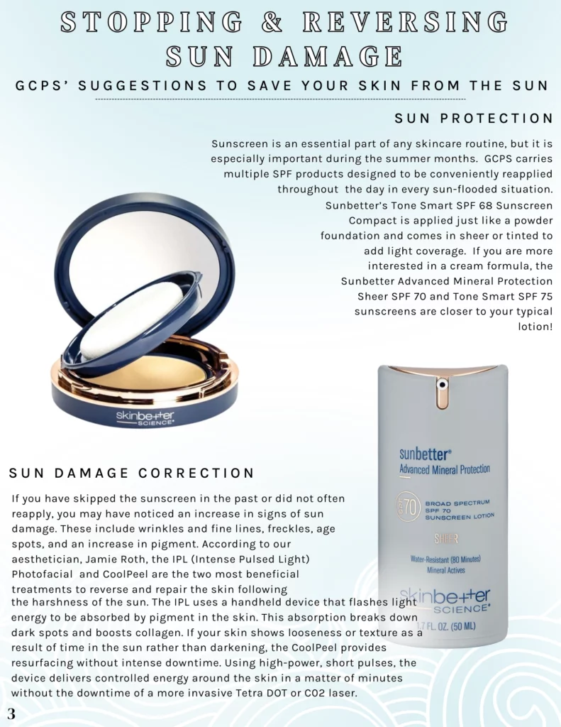 stopping & reversing sun damage